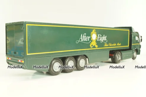 Mercedes-Benz SK 1850 LS tractor with semi-trailer tank "After Eight" 1994, green, 313,  NZG 1:43