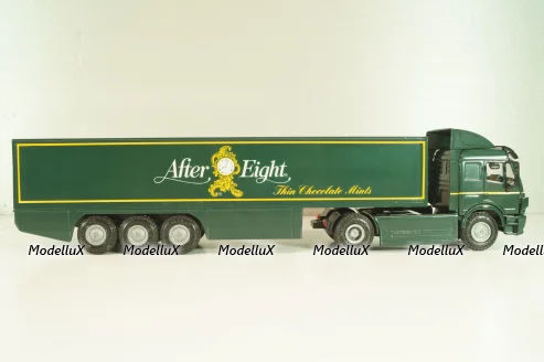 Mercedes-Benz SK 1850 LS tractor with semi-trailer tank "After Eight" 1994, green, 313,  NZG 1:43