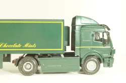 Mercedes-Benz SK 1850 LS tractor with semi-trailer tank "After Eight" 1994, green, 313,  NZG 1:43