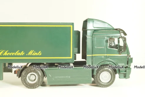 Mercedes-Benz SK 1850 LS tractor with semi-trailer tank "After Eight" 1994, green, 313,  NZG 1:43