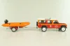 Land Rover Defender with boat on trailer SDIS Indre, Sapeurs-Pompiers №12, Altaya 1:43
