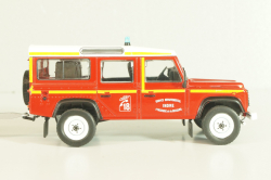 Land Rover Defender with boat on trailer SDIS Indre, Sapeurs-Pompiers №12, Altaya 1:43