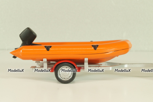 Land Rover Defender with boat on trailer SDIS Indre, Sapeurs-Pompiers №12, Altaya 1:43