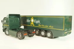 Mercedes-Benz SK 1850 LS tractor with semi-trailer tank "After Eight" 1994, green, 313,  NZG 1:43