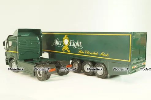 Mercedes-Benz SK 1850 LS tractor with semi-trailer tank "After Eight" 1994, green, 313,  NZG 1:43