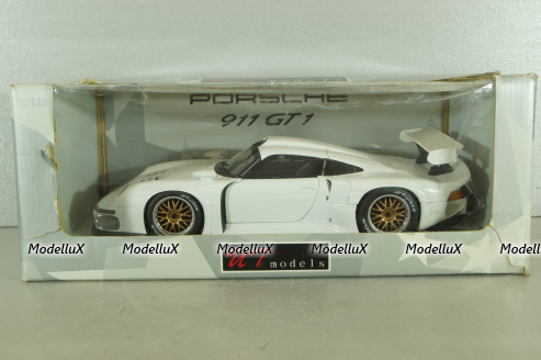 Porsche 911 GT 1 1996, white, 180966600, UT Models 1:18