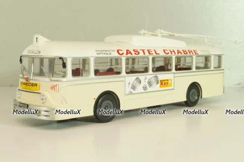 Chausson Vbc-Apurmtt Trolleybus Filobus France 1963, beige, AUTOBUS DAL MONDO №110, Hachette 1:43