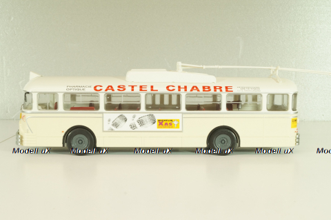 Chausson Vbc-Apurmtt Trolleybus Filobus France 1963, beige, AUTOBUS DAL MONDO №110, Hachette 1:43