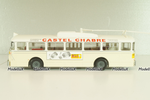 Chausson Vbc-Apurmtt Trolleybus Filobus France 1963, beige, AUTOBUS DAL MONDO №110, Hachette 1:43
