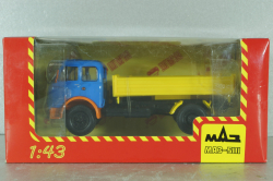 Маз-5111 грузовик с самосвальным кузовом с 3-х стр. разгрузкой 1977, синий/желтый, Н978, Наш Автопром 1:43