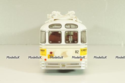 Chausson Vbc-Apurmtt Trolleybus Filobus France 1963, beige, AUTOBUS DAL MONDO №110, Hachette 1:43