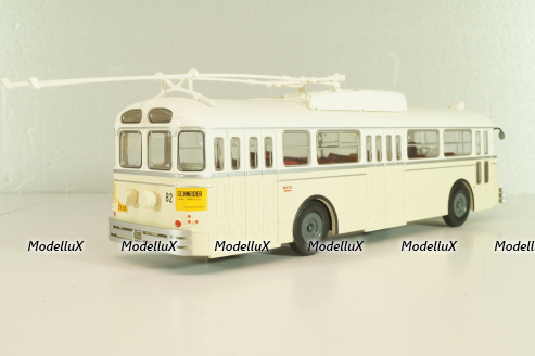 Chausson Vbc-Apurmtt Trolleybus Filobus France 1963, beige, AUTOBUS DAL MONDO №110, Hachette 1:43