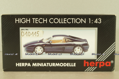 Ferrari 348 tb coupe 1989, dark matt blue, 010115, Herpa 1:43