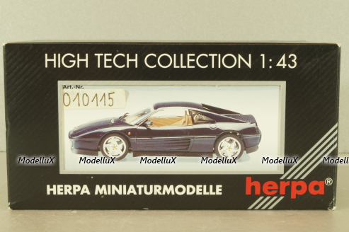 Ferrari 348 tb coupe 1989, dark matt blue, 010115, Herpa 1:43
