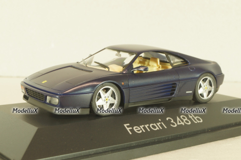 Ferrari 348 tb coupe 1989, dark matt blue, 010115, Herpa 1:43