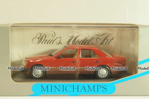 Mercedes-Benz 230 E (W124) 1984, red, 3203, Minichamps 1:43