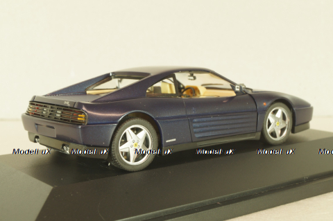 Ferrari 348 tb coupe 1989, dark matt blue, 010115, Herpa 1:43