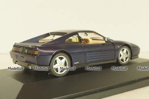 Ferrari 348 tb coupe 1989, dark matt blue, 010115, Herpa 1:43