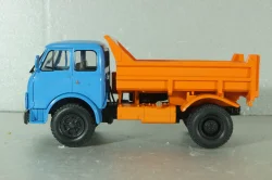 Маз-5549 грузовик с самосвальным кузовом 1983, синий/оранжевый, Наш Автопром 1:43