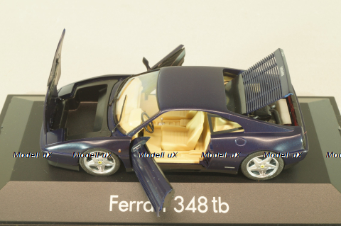 Ferrari 348 tb coupe 1989, dark matt blue, 010115, Herpa 1:43
