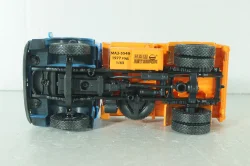 Маз-5549 грузовик с самосвальным кузовом 1983, синий/оранжевый, Наш Автопром 1:43