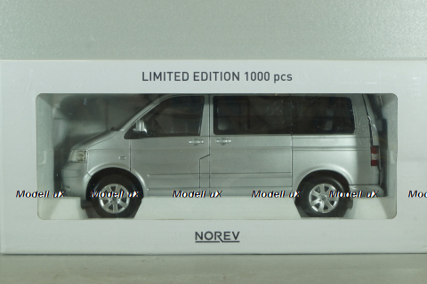 Volkswagen T5 Multivan 2003, silver, 188601, Norev 1:18