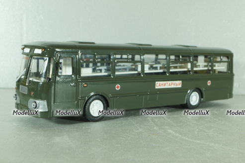 Лиаз-677 автобус медицинский, хаки, Modimio (Конверсия) 1:43