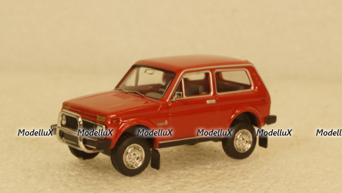 ВАЗ-2121 Lada Niva red with bull bar, BRE27240, Brekina 1:87