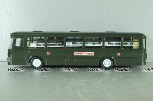 Лиаз-677 автобус медицинский, хаки, Modimio (Конверсия) 1:43