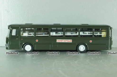 Лиаз-677 автобус медицинский, хаки, Modimio (Конверсия) 1:43