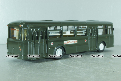 Лиаз-677 автобус медицинский, хаки, Modimio (Конверсия) 1:43