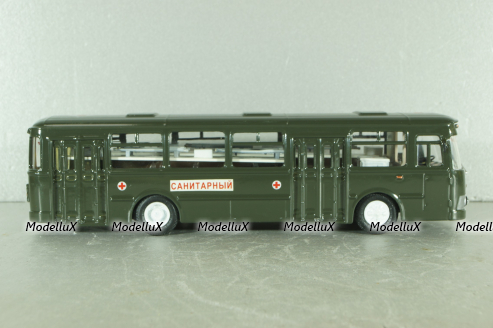 Лиаз-677 автобус медицинский, хаки, Modimio (Конверсия) 1:43