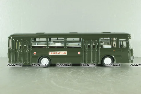 Лиаз-677 автобус медицинский, хаки, Modimio (Конверсия) 1:43