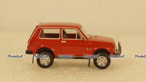 ВАЗ-2121 Lada Niva red with bull bar, BRE27240, Brekina 1:87