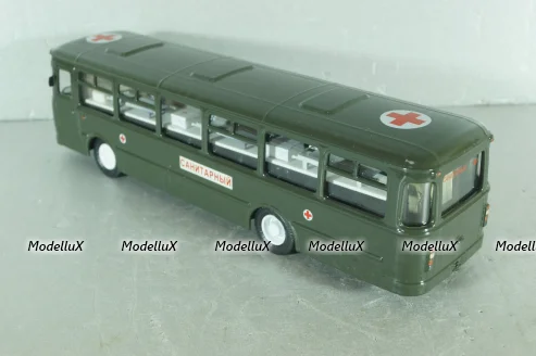 Лиаз-677 автобус медицинский, хаки, Modimio (Конверсия) 1:43