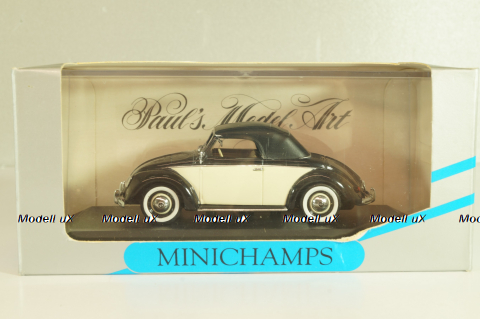 Volkswagen Hebmuller Cabriolet 1950, black/beige, built on VW Beetle (Typ 14), 052140, Minichamps 1:43