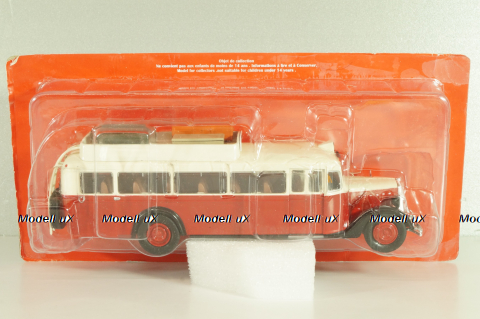 Citroen 46 DP UAD 1955, bus, red/beige, AUTOBUS DAL MONDO №25, Hachette 1:43