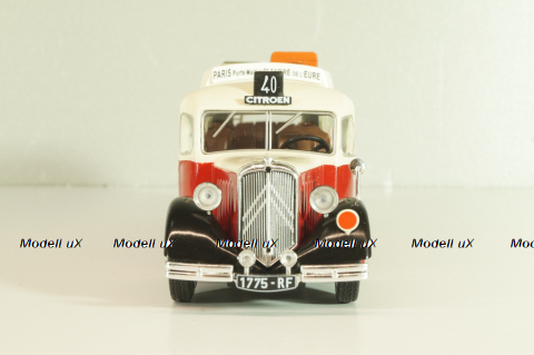 Citroen 46 DP UAD 1955, bus, red/beige, AUTOBUS DAL MONDO №25, Hachette 1:43