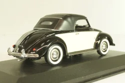 Volkswagen Hebmuller Cabriolet 1950, black/beige, built on VW Beetle (Typ 14), 052140, Minichamps 1:43