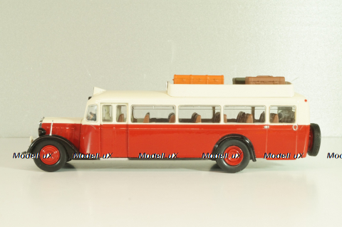 Citroen 46 DP UAD 1955, bus, red/beige, AUTOBUS DAL MONDO №25, Hachette 1:43
