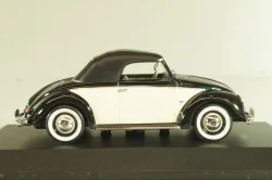Volkswagen Hebmuller Cabriolet 1950, black/beige, built on VW Beetle (Typ 14), 052140, Minichamps 1:43