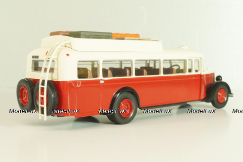 Citroen 46 DP UAD 1955, bus, red/beige, AUTOBUS DAL MONDO №25, Hachette 1:43