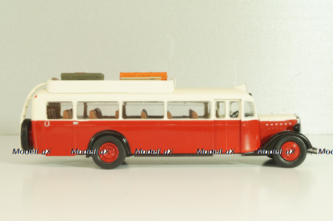 Citroen 46 DP UAD 1955, bus, red/beige, AUTOBUS DAL MONDO №25, Hachette 1:43