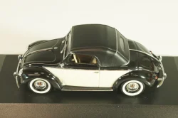 Volkswagen Hebmuller Cabriolet 1950, black/beige, built on VW Beetle (Typ 14), 052140, Minichamps 1:43