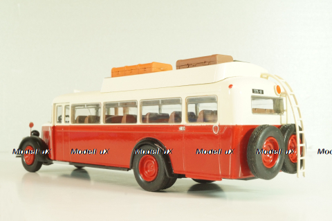 Citroen 46 DP UAD 1955, bus, red/beige, AUTOBUS DAL MONDO №25, Hachette 1:43