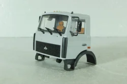 Маз кабина в сборе, серая, АвтоИстория 1:43