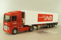 Renault Magnum  AE500 with semi-trailer fridge "Norbert Dentressangle" 2008, red/white, 117415, Eligor 1:43