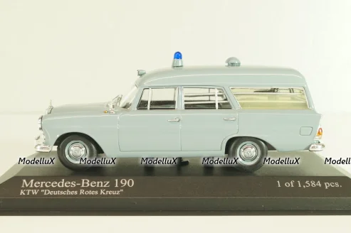 Mercedes-Benz 190 (W121) Ambulance 1961, grey, 400037270,Minichamps 1:43
