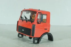 Маз кабина в сборе, красная, АвтоИстория 1:43