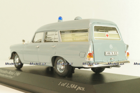 Mercedes-Benz 190 (W121) Ambulance 1961, grey, 400037270,Minichamps 1:43